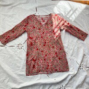 vintage Roller Rabbit Pink Floral tunic